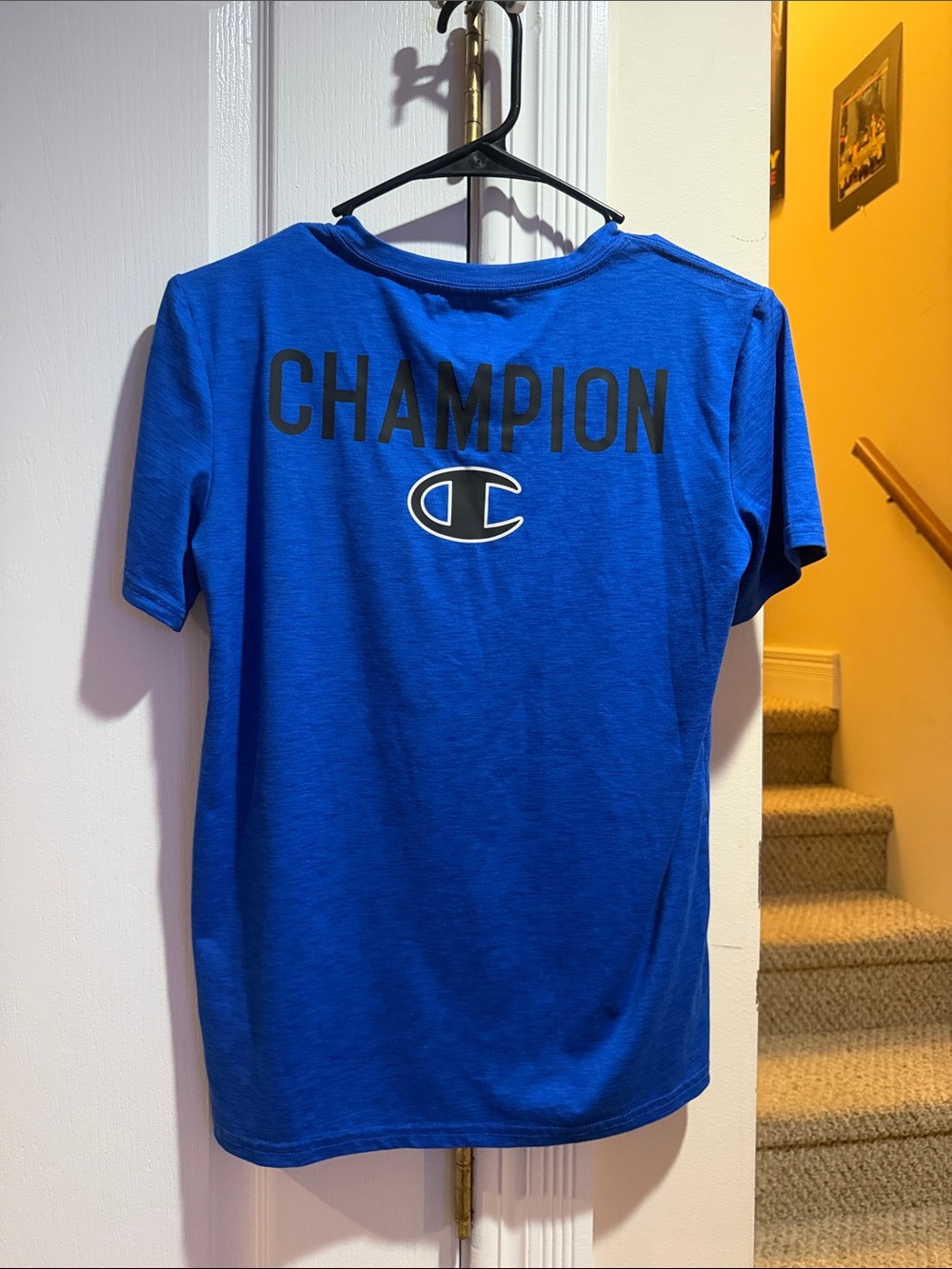 Champion Kids Short-Sleeve Tee in Royal Blue with Logo